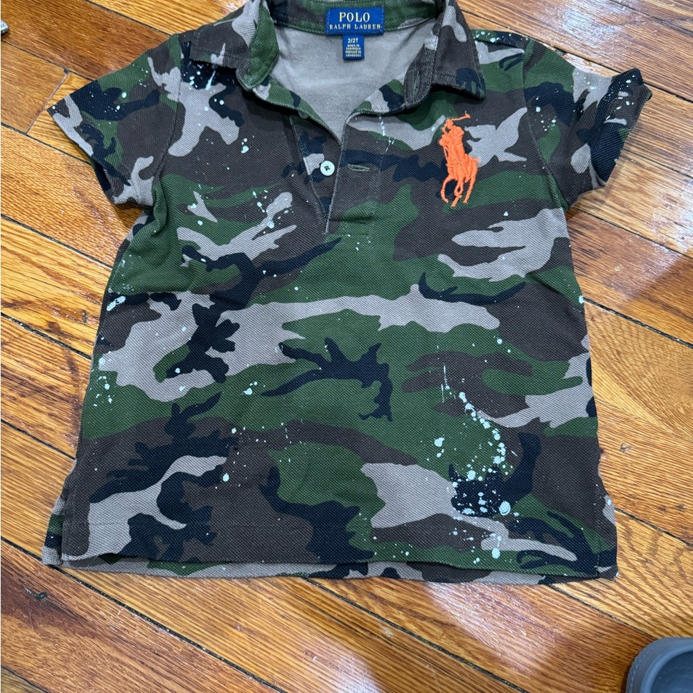 Ralph Lauren Toddler boy Camo mesh shirt